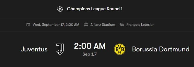 Nhận định bóng đá về trận đấu giữa Juventus vs Borussia Dortmund uk88