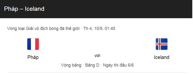Nhận định bóng đá về trận đấu giữa Pháp vs Iceland uk88