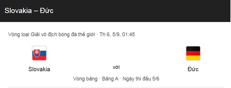 Nhận định bóng đá về trận đấu giữa Slovakia vs Đức uk88