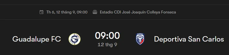 Tip Kèo Bóng Đá Chi Tiết Guadalupe vs San Carlos uk88