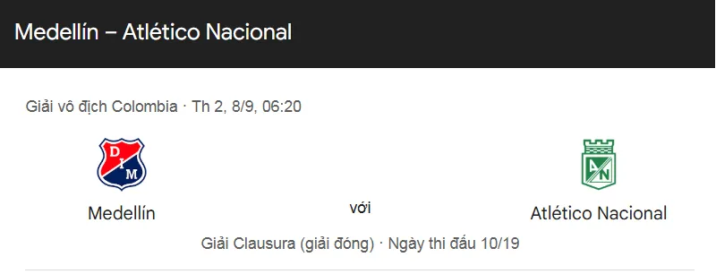 Tip Kèo Bóng Đá Independiente Medellin vs Atletico Nacional uk88