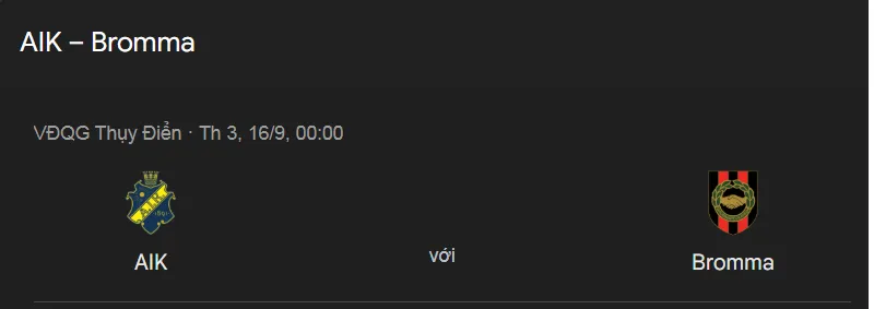 Tip kèo bóng đá AIK vs Brommapojkarna uk88