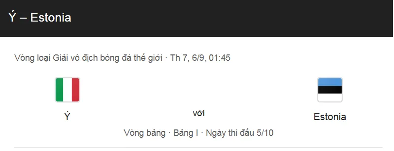 Tips bóng đá chi tiết về trận đấu giữa Italia vs Estonia uk88