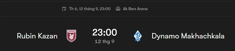 Tips bóng đá chi tiết về trận đấu giữa Rubin Kazan vs Makhachkala uk88