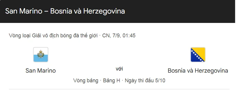 Tips bóng đá chi tiết về trận đấu giữa San Marino vs Bosnia Herzegovina uk88