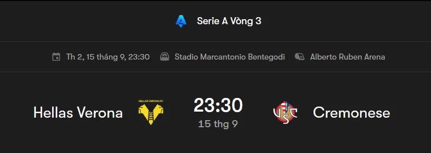 Tips bóng đá chi tiết về trận đấu giữa Verona vs Cremonese uk88