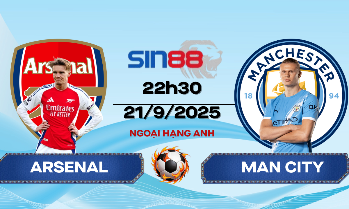 Soi kèo bóng đá Arsenal - Manchester City 22h30 ngày 21/09/2025 - Ngoại hạng Anh