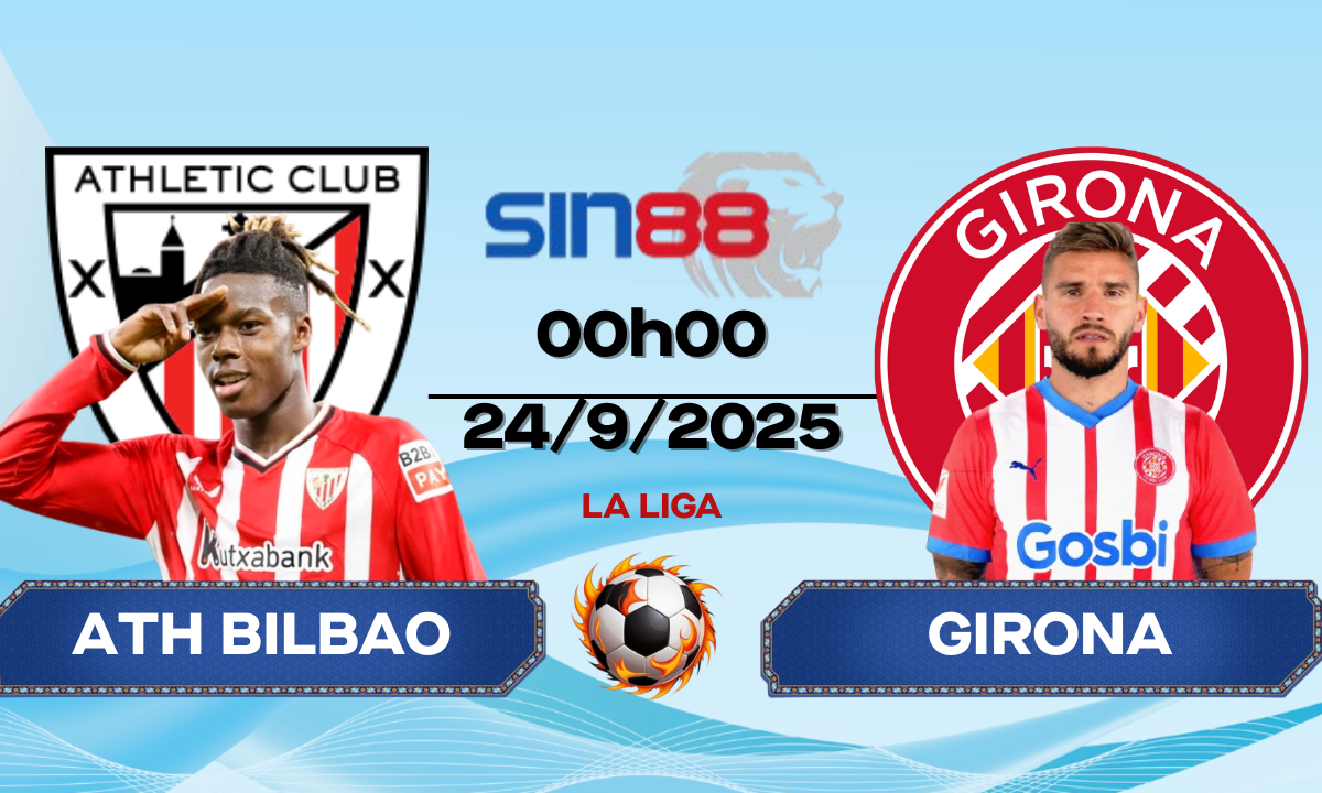 Soi kèo bóng đá Ath Bilbao - Girona 00h00 ngày 24/09/2025 - La Liga