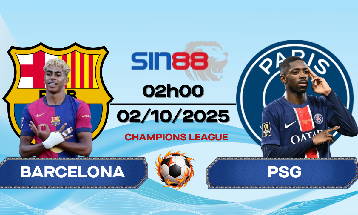 Soi kèo bóng đá Barcelona - PSG 02h00 ngày 02/10/2025 - Champions League