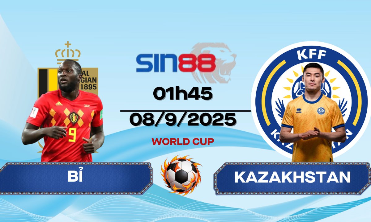 Soi kèo bóng đá Bỉ - Kazakhstan 01h45 ngày 08/09/2025 - VL World Cup