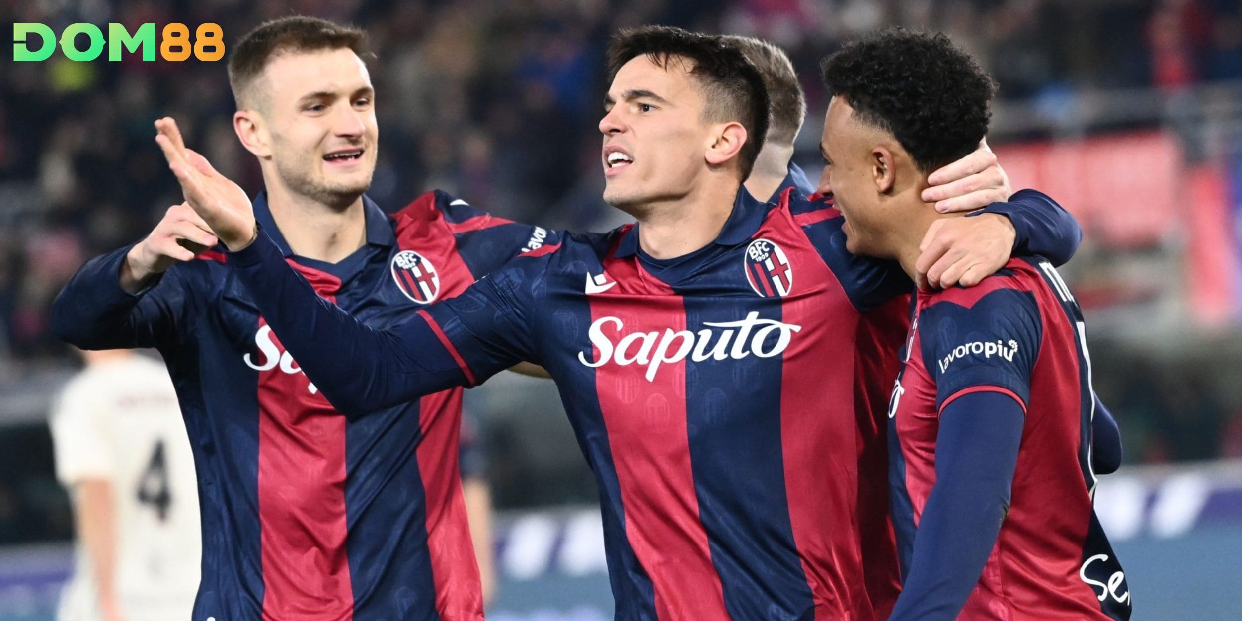 Bologna thắng 3/5 trận gần nhất, thể hiện sự ổn định trong lối chơi tấn công