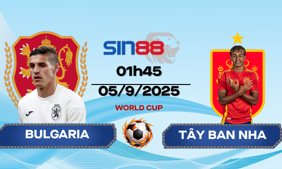 Soi kèo bóng đá Bulgaria - Tây Ban Nha 01h45 ngày 05/09/2025 - VL World Cup