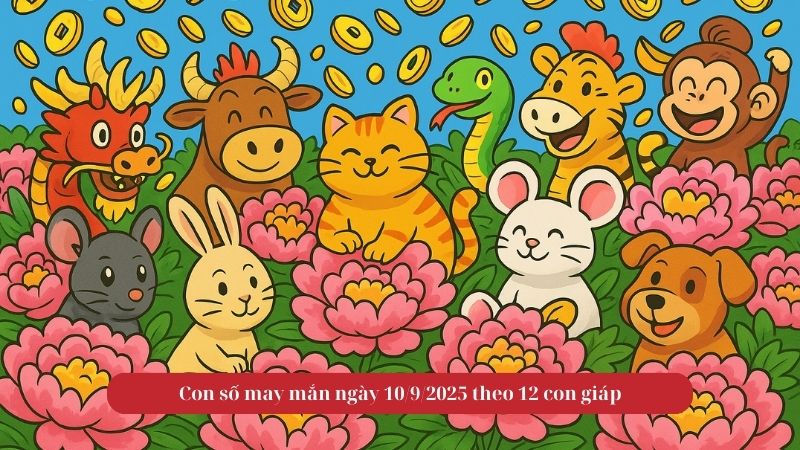Con số may mắn ngày 10/9/2025 theo 12 con giápCon số may mắn ngày 10/9/2025 theo 12 con giáp