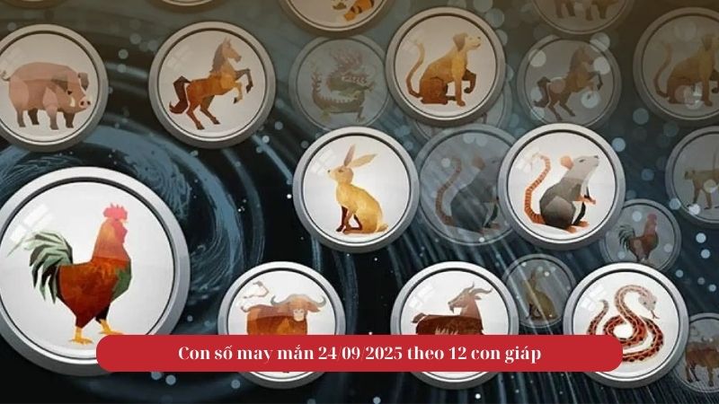 Con số may mắn 24/09/2025 theo 12 con giáp