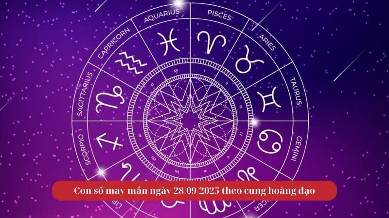 Con số may mắn ngày 28/09/2025 theo cung hoàng đạo