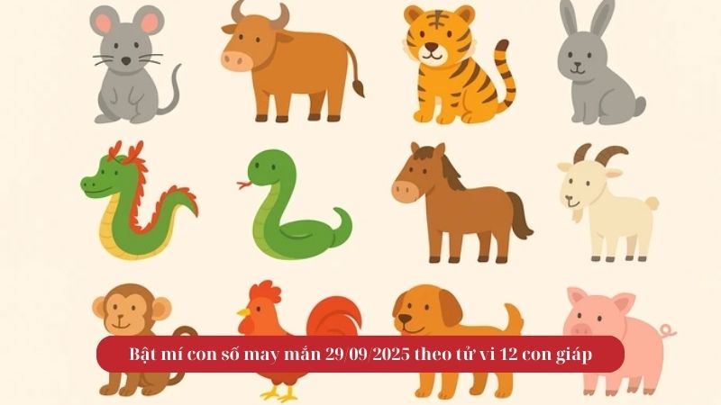 Bật mí con số may mắn 29/09/2025 theo tử vi 12 con giáp