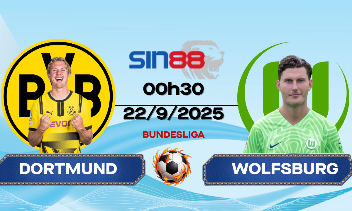 Soi kèo bóng đá Dortmund - Wolfsburg 00h30 ngày 22/09/2025 - Bundesliga