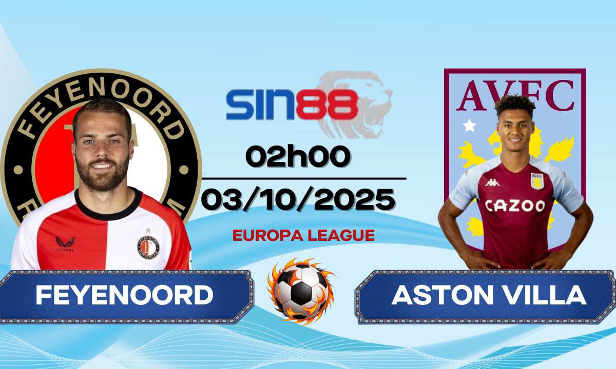 Soi kèo bóng đá Feyenoord - Aston Villa 02h00 ngày 03/10/2025 - Europa League