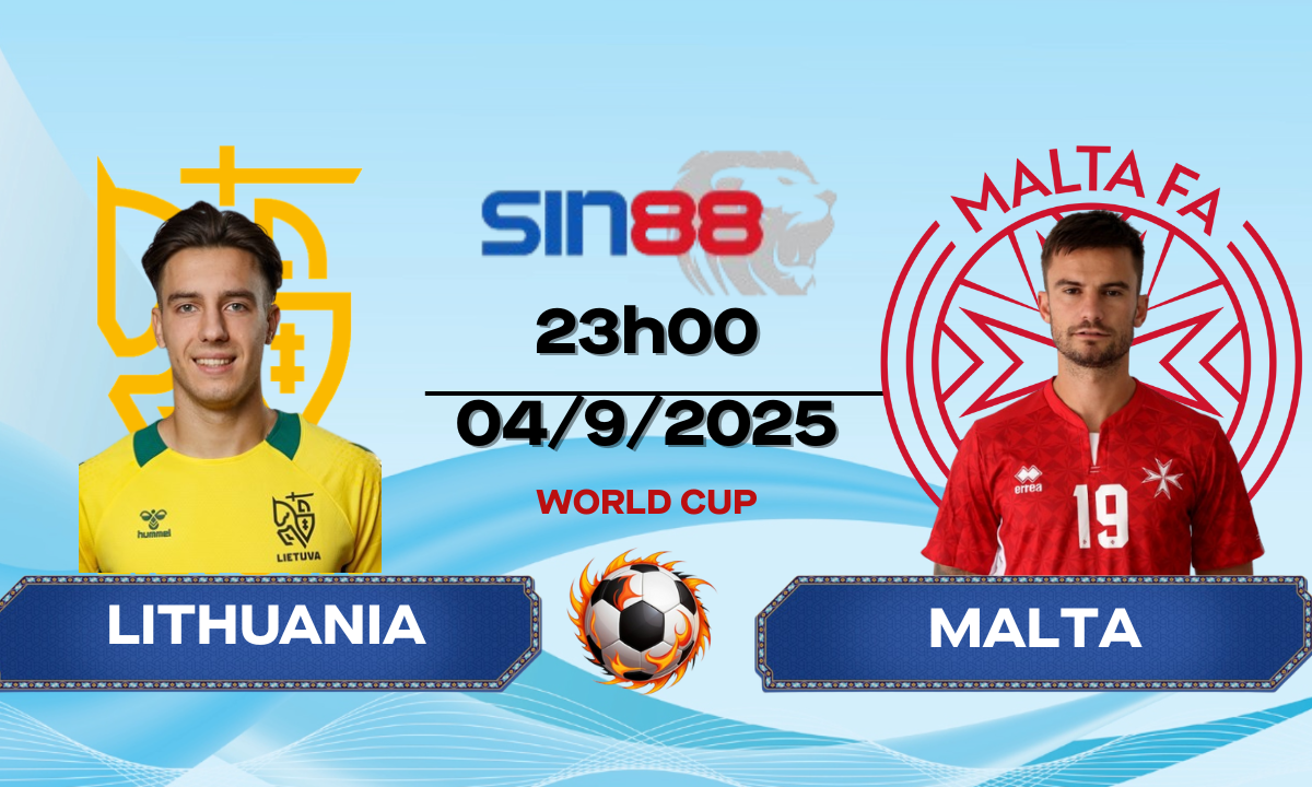 Soi kèo bóng đá Lithuania - Malta 23h00 ngày 04/09/2025 - VL World Cup