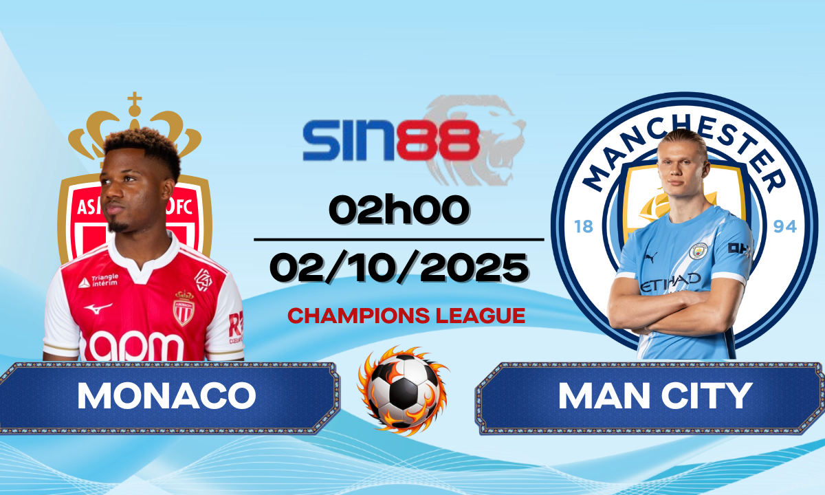Soi kèo bóng đá Monaco - Manchester City 02h00 ngày 02/10/2025 - Champions League