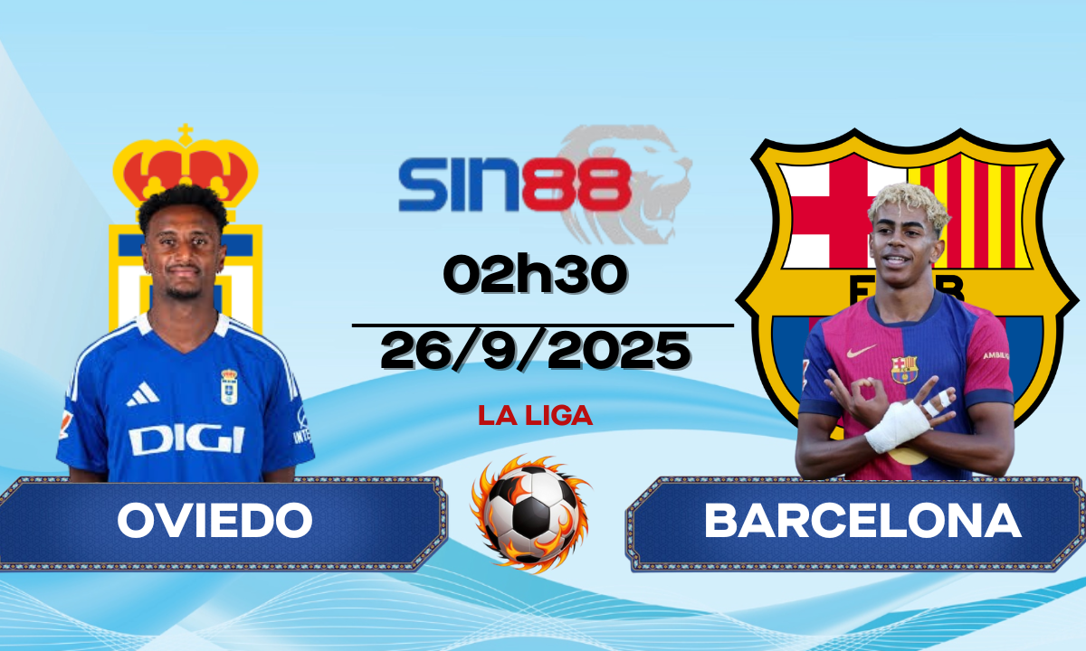 Soi kèo bóng đá R. Oviedo - Barcelona 02h30 ngày 26/09/2025 - La Liga
