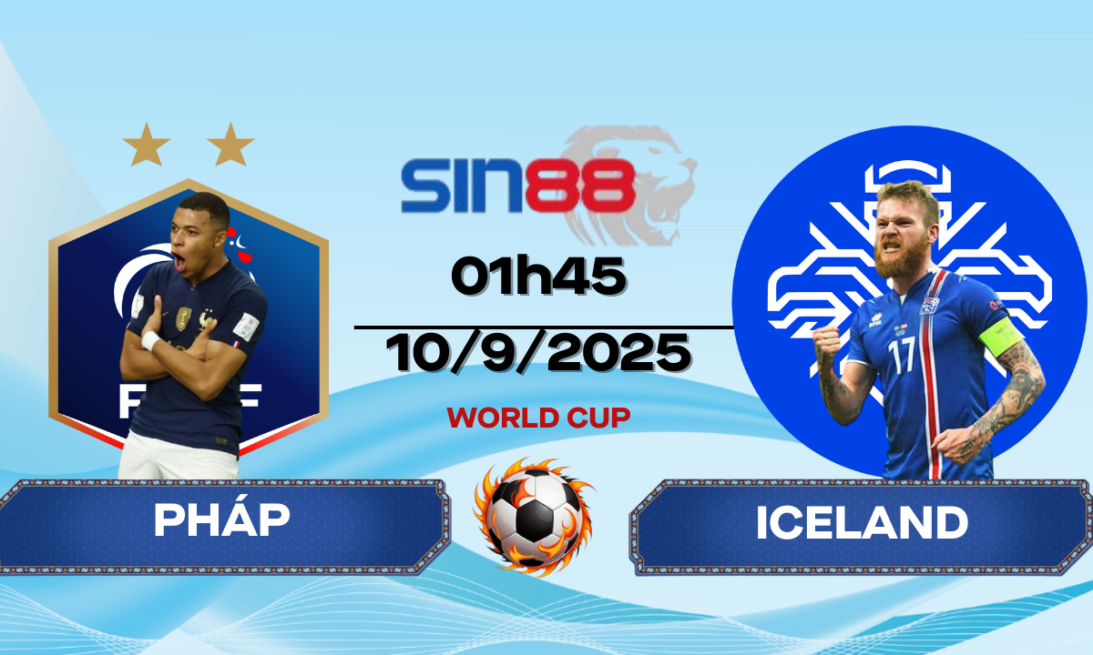 Soi kèo bóng đá Pháp – Iceland 01h45 ngày 10/09/2025 – VL World Cup