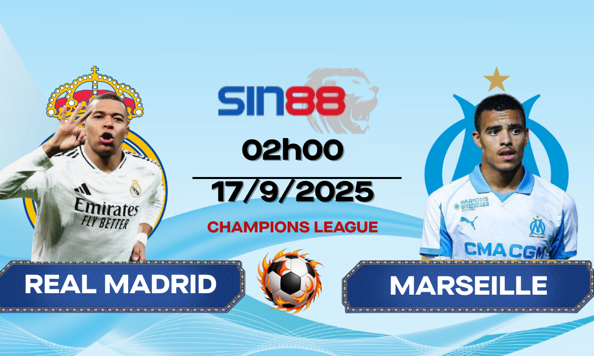 Soi kèo bóng đá Real Madrid - Marseille 02h00 ngày 17/09/2025 - Champions League