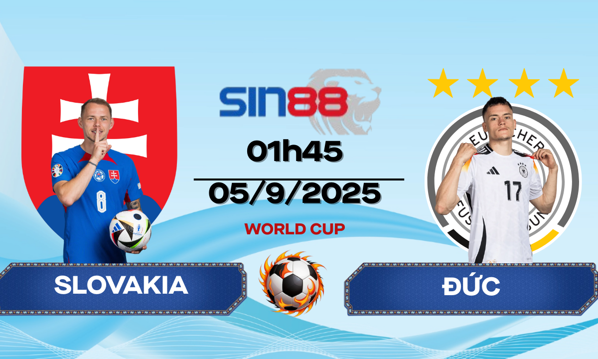 Soi kèo bóng đá Slovakia - Đức 01h45 ngày 05/09/2025 - VL World Cup