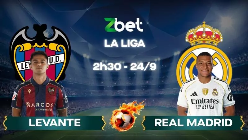Nhận định soi kèo Levante vs Real Madrid - 02h30 24/09/2025 - La Liga