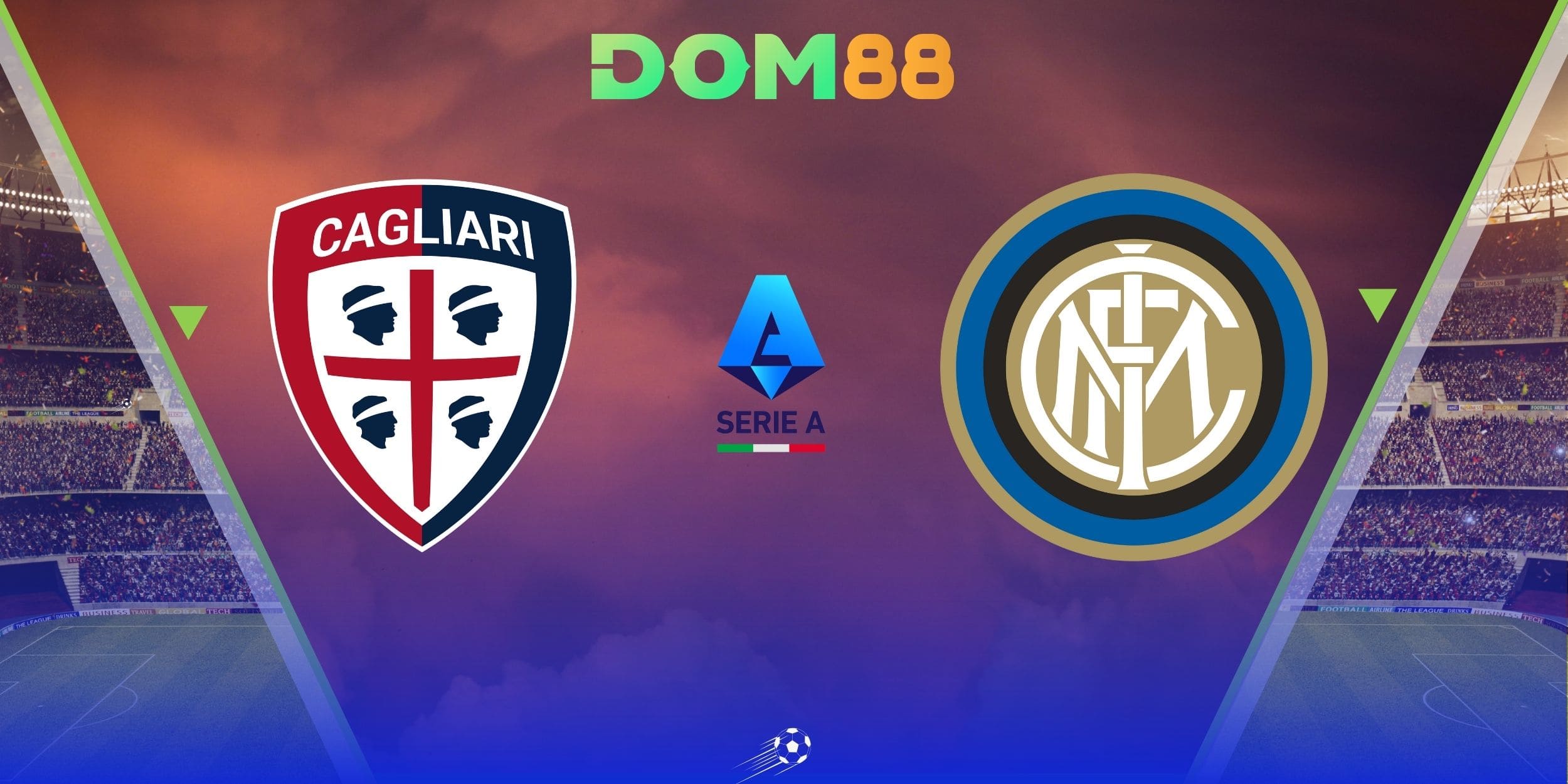 Toàn cảnh sân Unipol Domus trước giờ bóng lăn giữa Cagliari vs Inter Milan