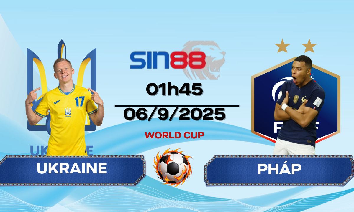 Soi kèo bóng đá Ukraine - Pháp 01h45 ngày 06/09/2025 - VL World Cup