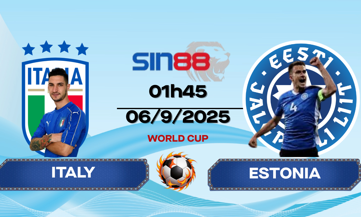 Soi kèo bóng đá Italy - Estonia 01h45 ngày 06/09/2025 - VL World Cup