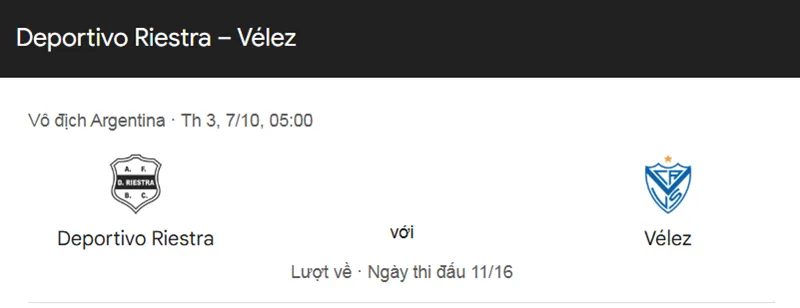Nhận định bóng đá trận Deportivo Riestra vs Velez Sarsfield uk88