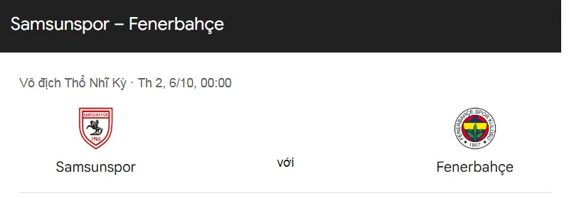 Nhận định bóng đá về trận đấu giữa Samsunspor vs Fenerbahce uk88