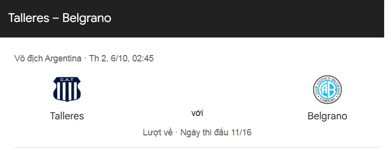Tip Kèo Bóng Đá Talleres De Cordoba vs Belgrano Cordoba uk88