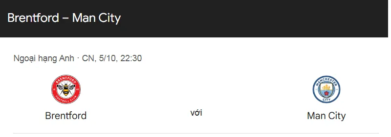 Tips bóng đá về trận đấu giữa Brentford vs Manchester City uk88