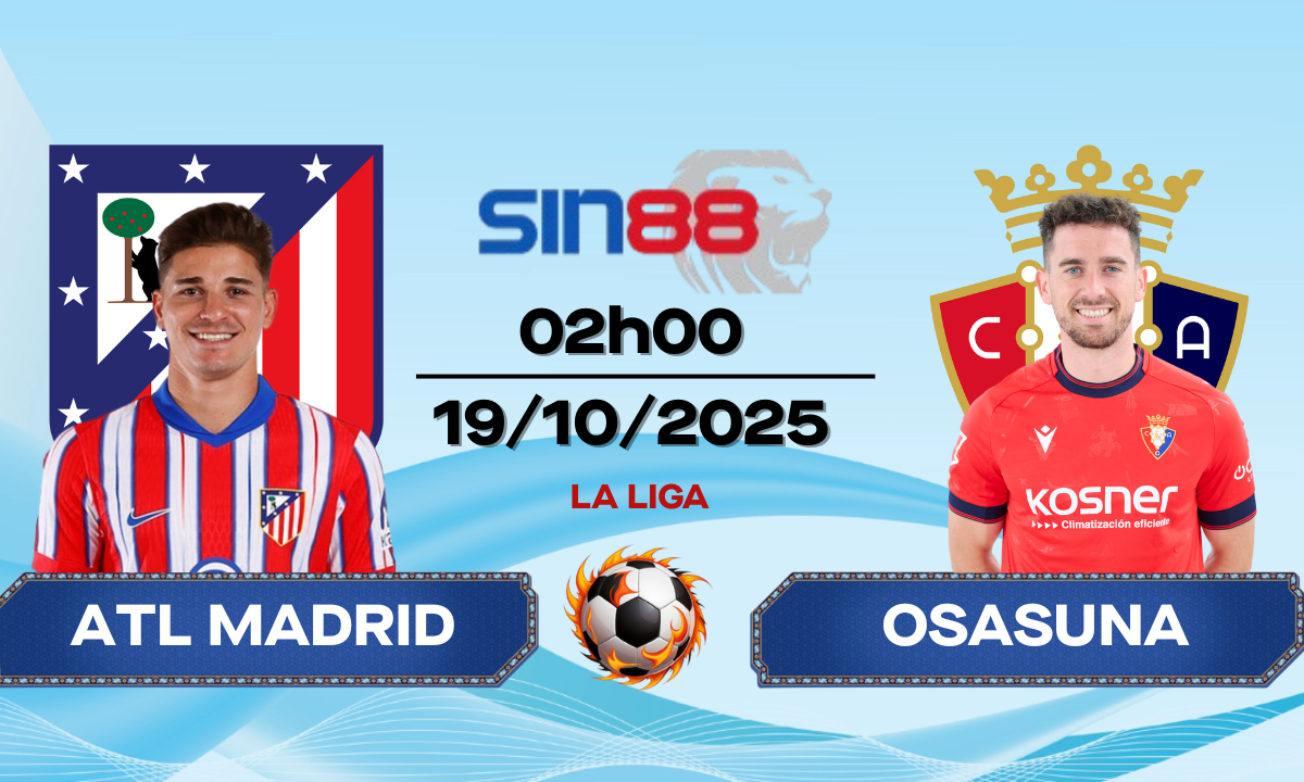 Soi kèo bóng đá Atl Madrid - Osasuna 02h00 ngày 19/10/2025 - La Liga