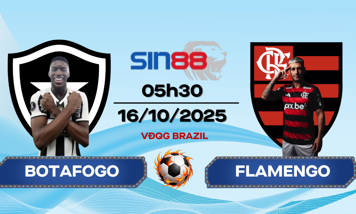 Soi kèo bóng đá Botafogo - Flamengo 05h30 ngày 16/10/2025 - VĐQG Brazil
