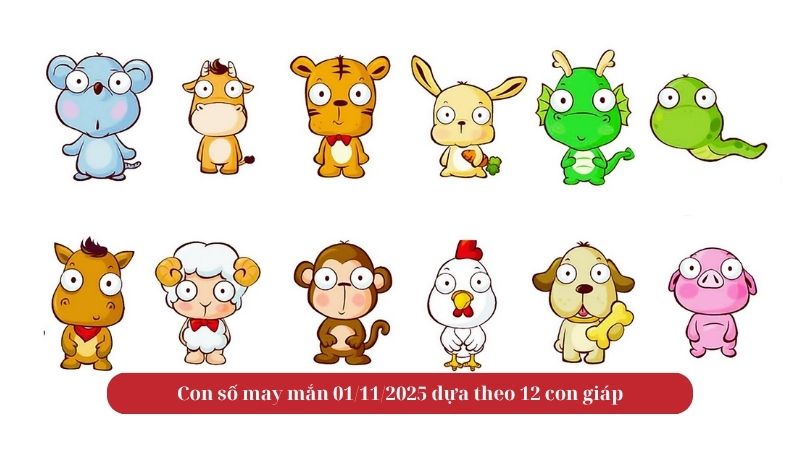 Con số may mắn 01/11/2025 dựa theo 12 con giáp