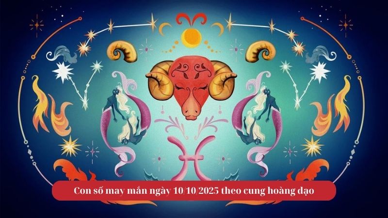 Con số may mắn ngày 10/10/2025 theo cung hoàng đạo
