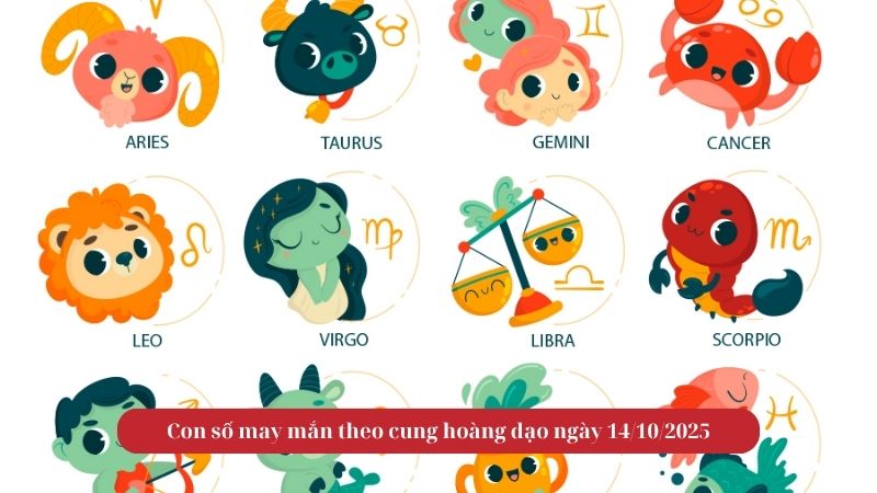 Con số may mắn theo cung hoàng đạo ngày 14/10/2025