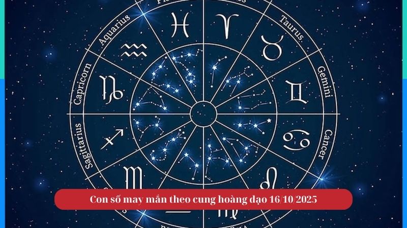 Con số may mắn theo cung hoàng đạo 16/10/2025