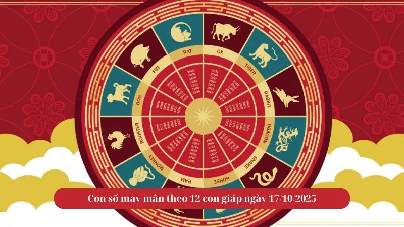 Con số may mắn theo 12 con giáp ngày 17/10/2025