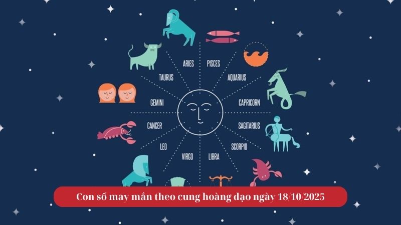 Con số may mắn theo cung hoàng đạo ngày 18/10/2025
