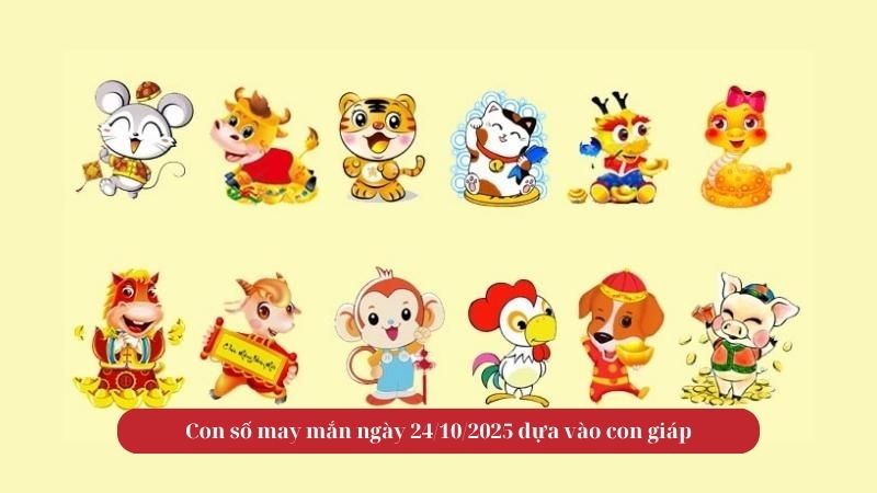 Con số may mắn ngày 24/10/2025 dựa vào con giáp