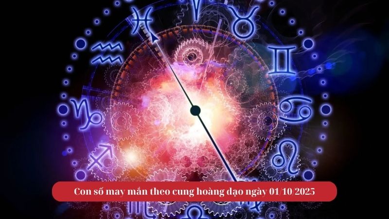 Con số may mắn theo cung hoàng đạo ngày 01/10/2025