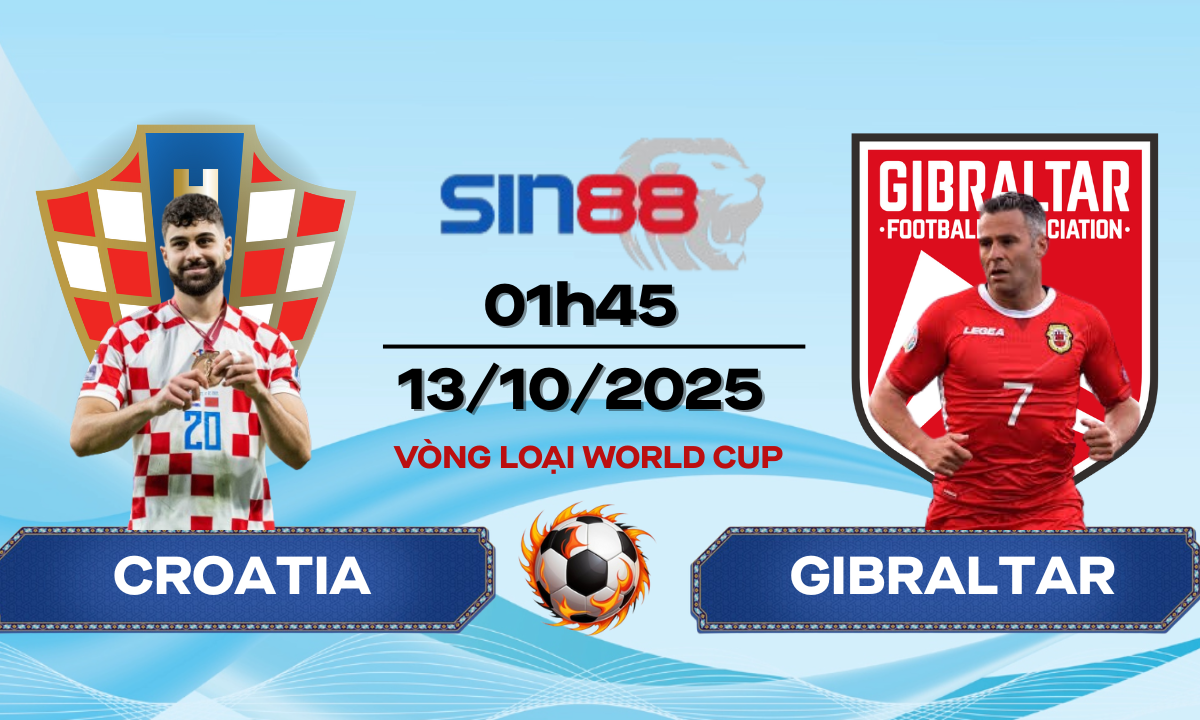 Soi kèo bóng đá Croatia - Gibraltar 01h45 ngày 13/10/2025 - VL World Cup