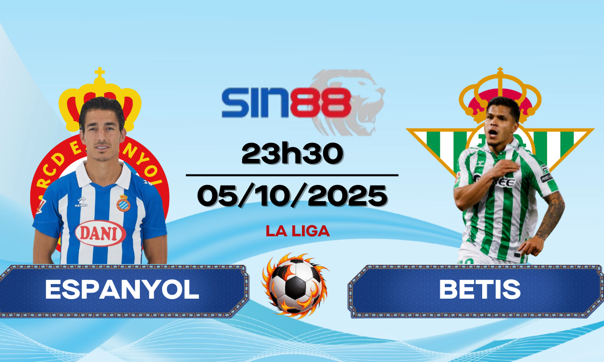 Soi kèo bóng đá Espanyol - Betis 23h30 ngày 05/10/2025 - La Liga
