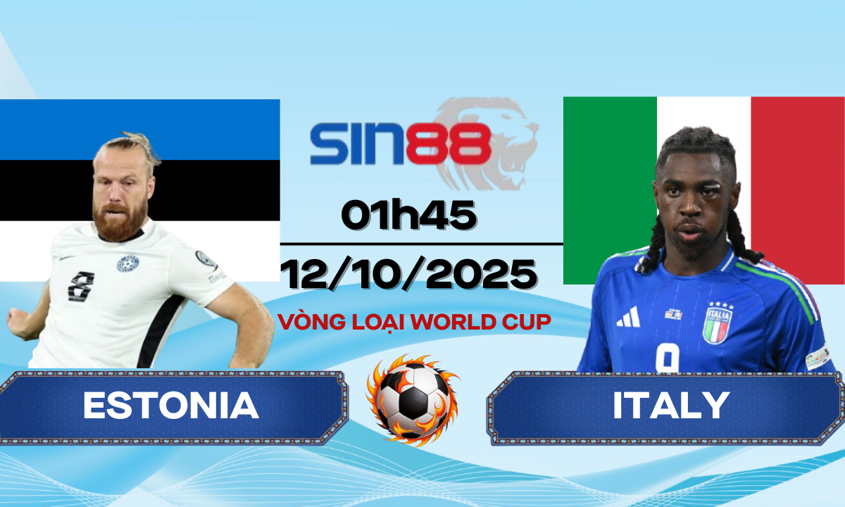 Soi kèo bóng đá Estonia - Italy 01h45 ngày 12/10/2025 - VL World Cup