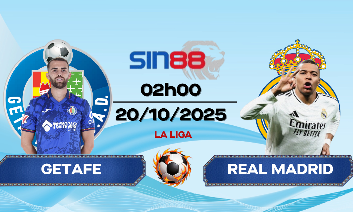 Soi kèo bóng đá Getafe - Real Madrid 02h00 ngày 20/10/2025 - La Liga